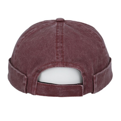 Cotton Docker Hat in Washed Red