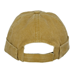 Cotton Docker Hat in Washed Yellow