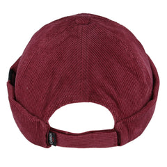 Corduroy Docker Hat in Burgundy