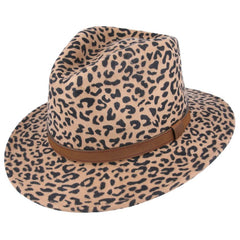 Wool Fedora in Leopard