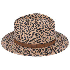 Wool Fedora in Leopard