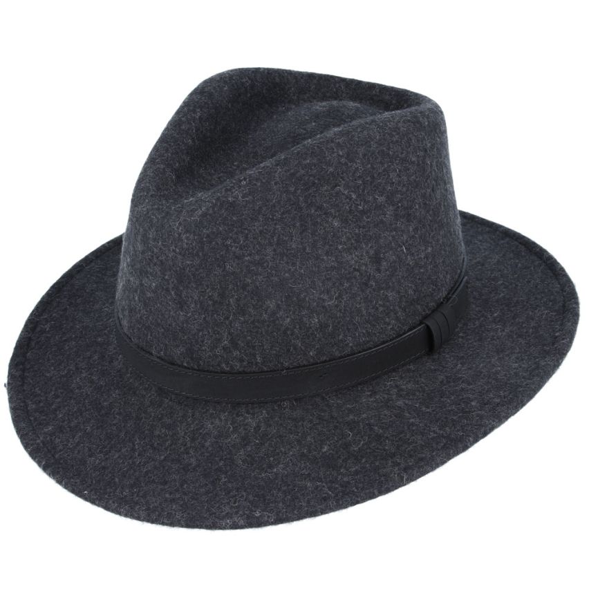 Wool Fedora in Grey