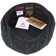 Harris Tweed Baker Boy in Dark Grey