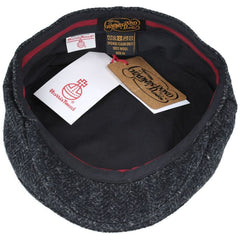 Harris Tweed Flat Cap in Dark Grey
