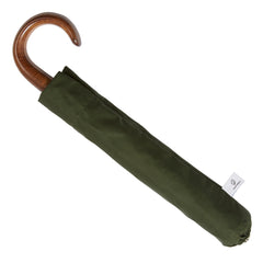 Telescopic Umbrella Smooth Maple with Hunter Green