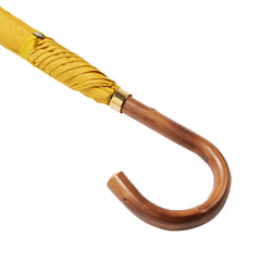 Traditional Walking Umbrella Natural Chestnut with Sunshine Yellow