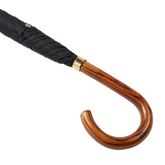 Traditional Walking Umbrella Elm with Pitch Black