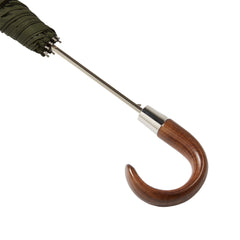 Telescopic Umbrella Smooth Maple with Hunter Green