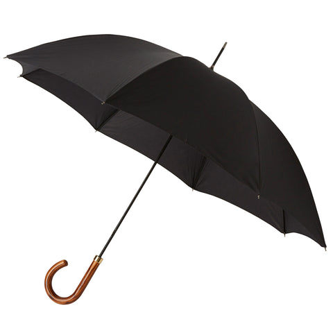 Traditional Walking Umbrella Elm with Pitch Black