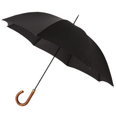 Traditional Walking Umbrella Elm with Pitch Black