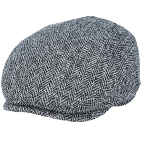 Harris Tweed Flat Cap in Light Grey