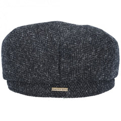 Harris Tweed Flat Cap in Dark Grey