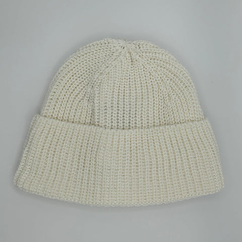 Lead and Ball Cotton Beanie White No3