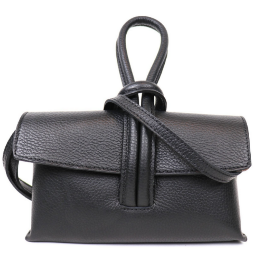 black leather handbag clutch 