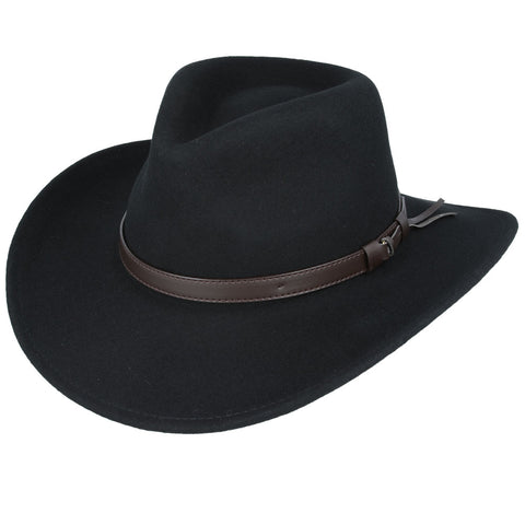 Crushable Cowboy Hat in Black
