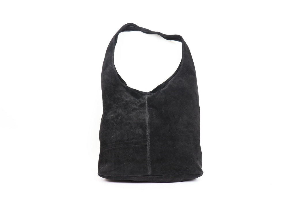 Black Suede Tote