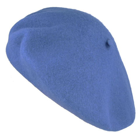 Blue Wool Beret