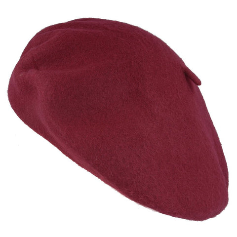 Burgundy Wool Beret