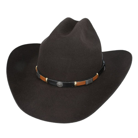 Stiff Brim Cowboy Hat in Brown