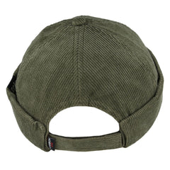 Corduroy Docker Hat in Olive Green