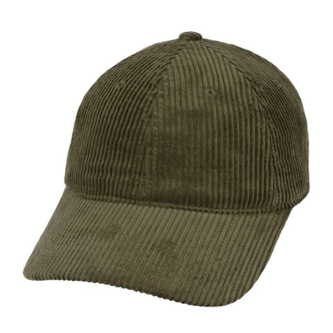 Corduroy Baseball Cap in Green