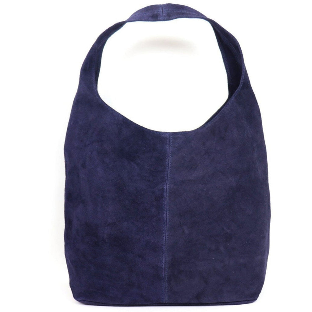 Navy Suede Tote