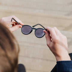 The Campania Editions L+B No.1 Sunglasses in Smoked Black